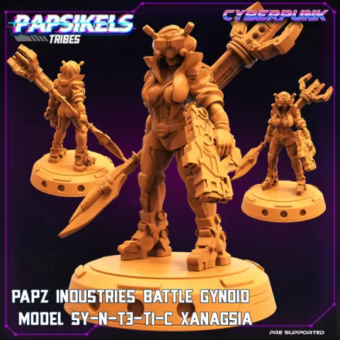 PAPZ INDUSTRIES BATTLE GYNOID MODEL SY_N_T3_T1_C XANAGSIA by PAPSIKELS MINIATURES