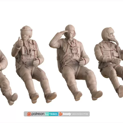 Air Force Modern Pilots US Italy and France Japan pilot WW2 by Dmitry Tishchenkov