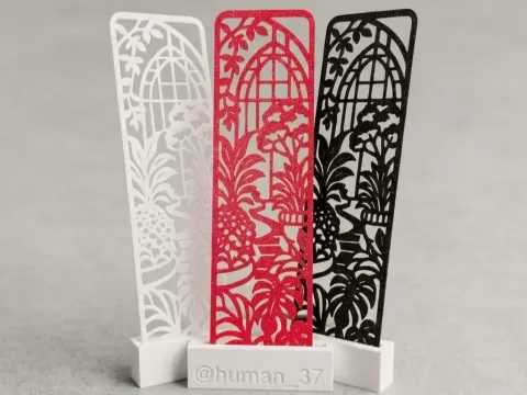 Botanical Garden Cutout Bookmark | One Color Print