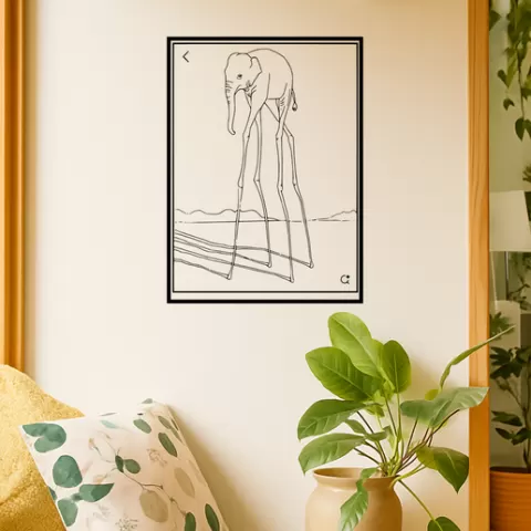 Salvador Dali Salvador Dali The Swans Reflecting Elephants Wall Art Framed