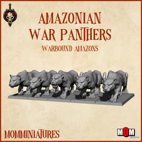 Amazonian War Panthers (Warbound Amazons) by MOMminiatures