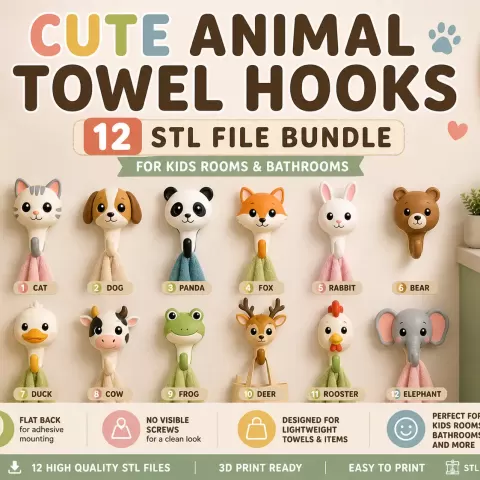 Cute Animal Hooks - ALIX3D