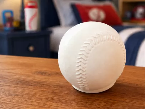 Baseball with built in stand - blank