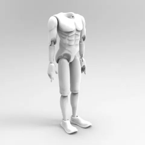 Marionette Body of Athletic man for cca 60cm marionette by Petr Puppeteer