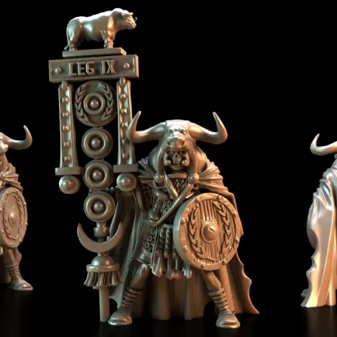 Signifer on foot - LEGIO IX HISPANA - Cursed Legion of Moloch by Ezipion Digital Store