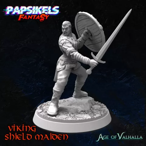 VIKING SHIELD MAIDEN by PAPSIKELS MINIATURES