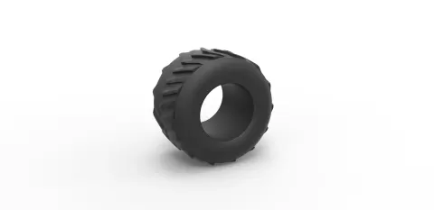 Pulling truck tire 2 Scale 1:25 - 3DTechDesign