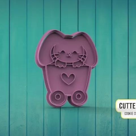 Bunny In Train Cookie Cutter M1