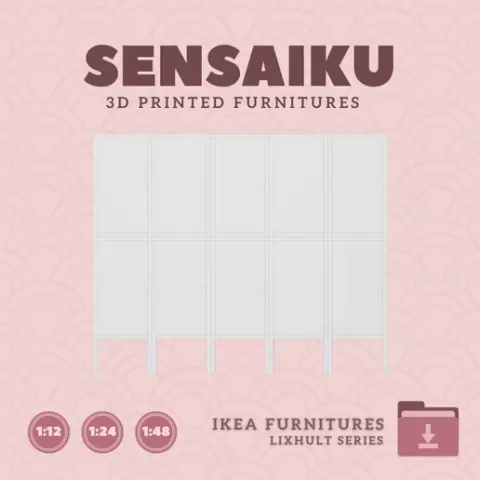 Miniature Replica LIXHULT Cabinet V4 for Miniature Dollhouse - IKEA (1:12,24,48) - 3D Print Instant Download