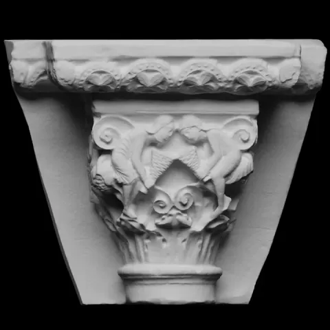 The Winds Nave Capital at The Abbey of Madeleine Vezeley by Scan The World