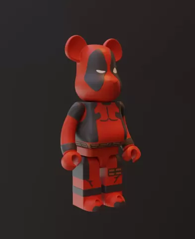 Medicom Marvel Deadpool Bearbrick Action Figure