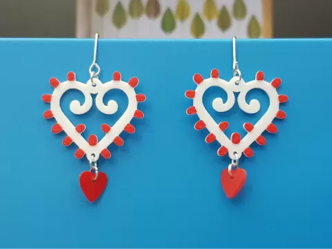 Salento Lights Inspired Heart Earrings