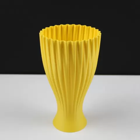 Slender Ruffled Vase