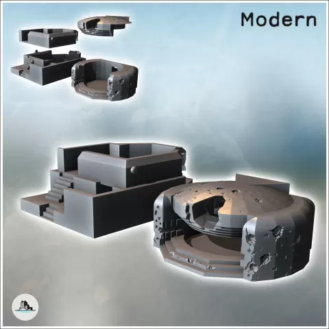 Set of two blockhouse bunkers for heavy weapons and anti-air - Hartolia Miniatures