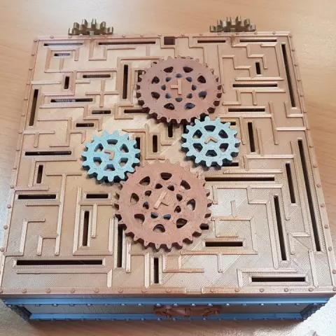 Steampunk Maze Box by juan3D