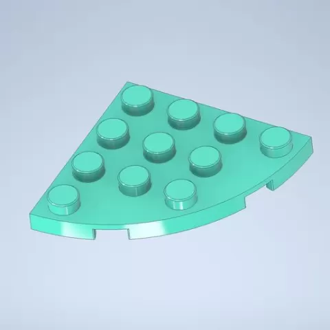 Lego plate 4x4 round corner