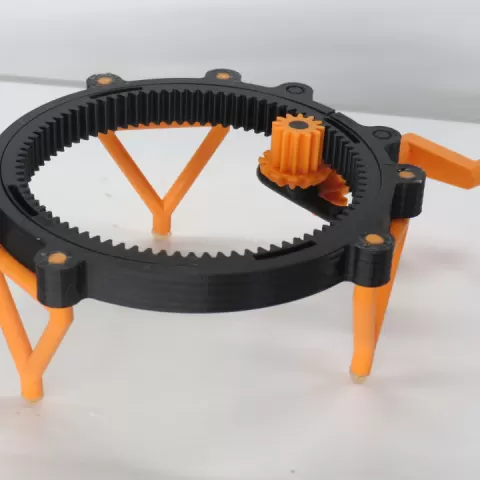 Fully 3D-printable turntable by Brian Brocken