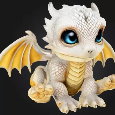 Cute Baby Dragon - 3D Printable Model