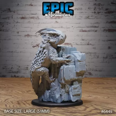 Giant Lizard / Reptilian Creature / Lizardfolk Mount / Reptile Monster / Draconic Beast / Drake Minion / Dragonborn Encounter by Epic-Miniatures