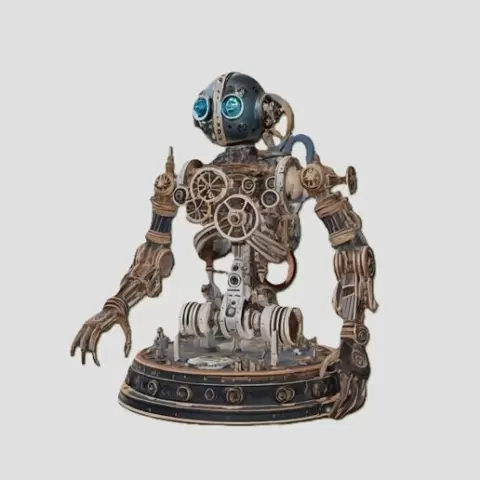Steampunk Automaton Bust