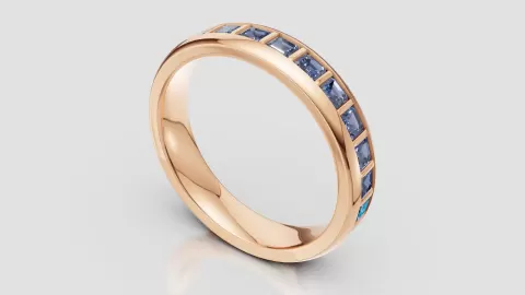 AsscherCut Eternity Ring - Christina3d