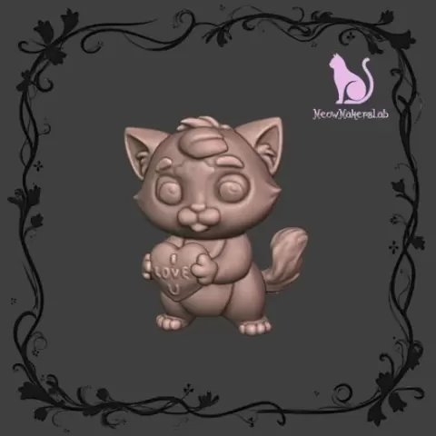 Valentine's Day Candy Cat