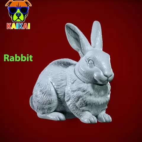 Rabbit rex model - statue - decor - 3D print - Rubber Duck