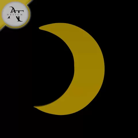 Simple Moon Symbol - 2D Art - Apex Trace