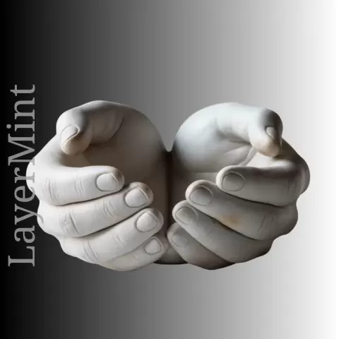 3D Print Egg Holder – Hands Design – Unique Decorative Egg - LayerMint