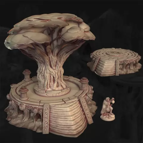 The Veiled Grove - Tree-Pond by 3DHexes