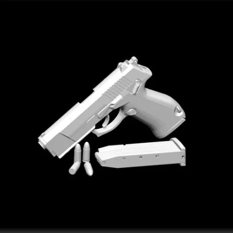 Norinco Qsz-92g 3D Model - 9mm Handgun STL - Tactical Pistol Print - Realistic Replica Design - Firearm Prop Files
