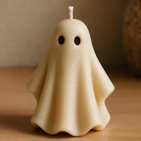 Minimal Halloween Ghost candle - rexer 3d
