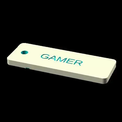 Parametrische Tech Sleutelhanger - Je Eigen GameTag - Smart Printables