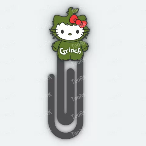Paperclip HELLO KITTY GRINCH - bookmark - TeoRk