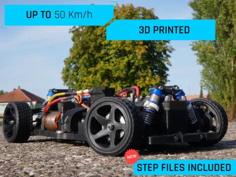 EXPLORER-MK1 3D PRINTED 1:10 RC CHASSIS