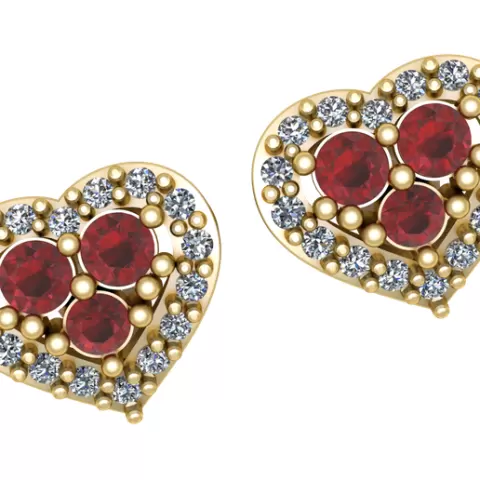 RUBY DIAMOND EARRING 3D PRINTABLE MODEL