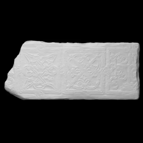 Pseudosarcophagus slab with a cross and geometrical and vegetal decoration by Scan The World