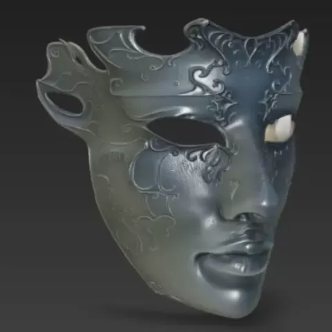 Elegant Venetian Mask Model Ornate Fantasy STL for Cosplay - Anıl GÖKTAŞ