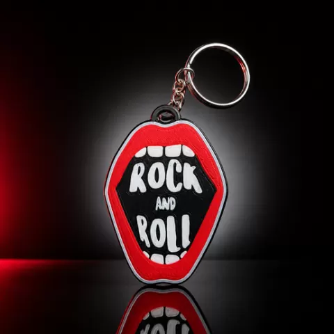 Rock & Roll keychain
