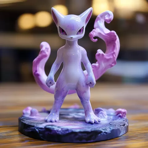 Mewtwo Pokémon Figurine 3D Model