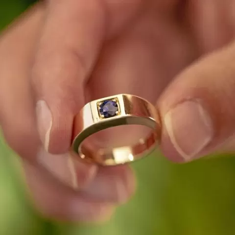 Gents Blue Sapphire Ring