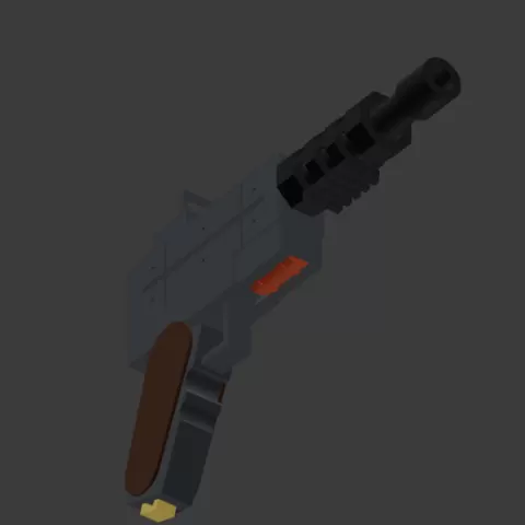 Fallout-inspired sci-fi pistol prop