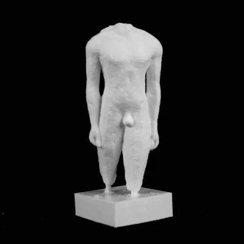 Fragment of a Kouros at The Louvre, Paris by Scan The World
