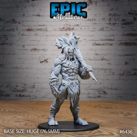 Primal Giant / Bulky Male Warrior / Mountain Guard / Humanoid Fighter / Wildling Bandit / Winter Creature / Free Folk Encounter / Northern Beast / Norse Raider by Epic-Miniatures