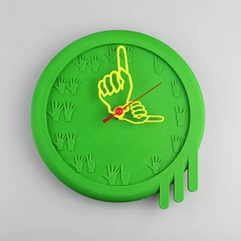 Finger counting wall clock by M Badia