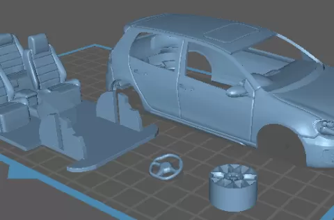 VW Golf MK6 GTi Fully Printable Model