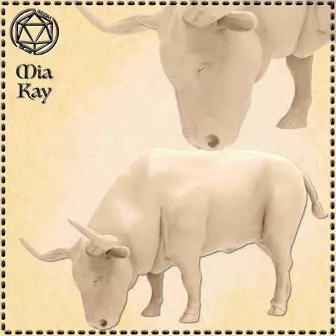 Oxen - 2 Poses - M3DM