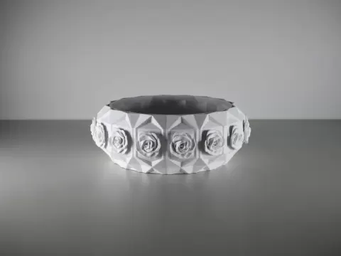 Geometric Rose Bowl