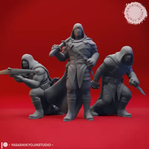 Bandit Mob - Tabletop Miniatures (Pre-Supported)
