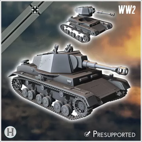Geschützwagen IVb für 10.5 cm leFH 18-1 - miniatures ww2 veh - Hartolia Miniatures